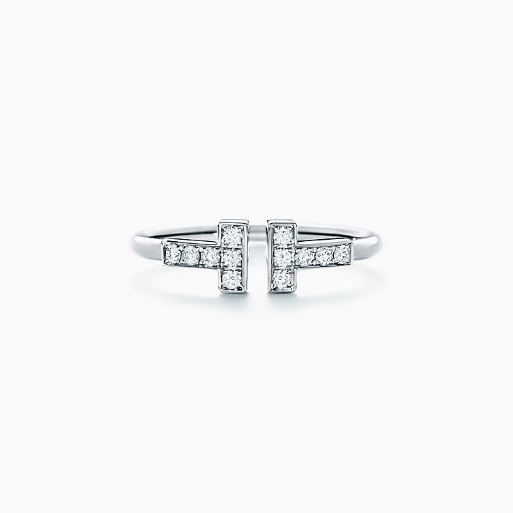 TIFFANY & Co. ティファニー K18WG ウォーブン ダイヤ リング ホワイトゴールド シルバー