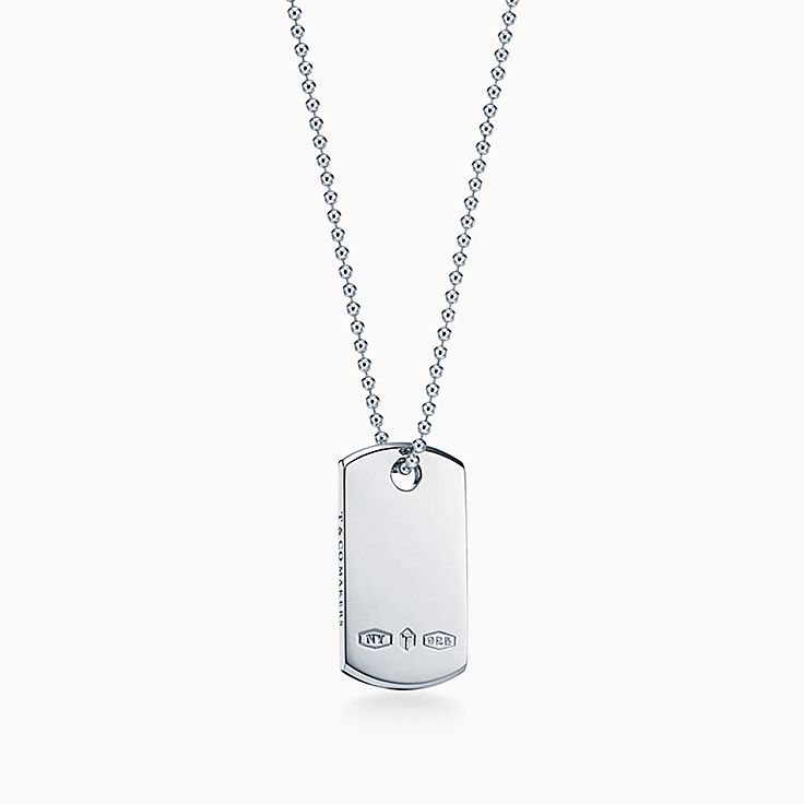 Tiffany 1837®:Makers I.D. Tag Pendant in Sterling Silver, 24"
