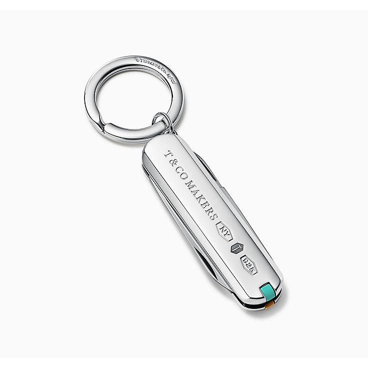Tiffany & Co Estate Sterling Silver Keychain 5.5 Grams TIF83 Accessoires Sleutelhangers & Keycords Sleutelhangers 