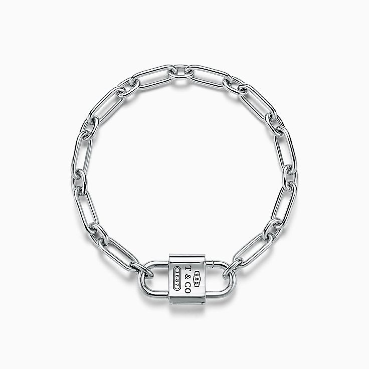 Tiffany&nbsp;1837MC:Bracelet avec cadenas moyen à deux&nbsp;fermetures
