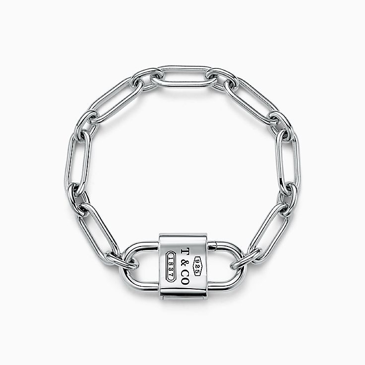 Tiffany&nbsp;1837MC:Bracelet avec grand cadenas à deux&nbsp;fermetures