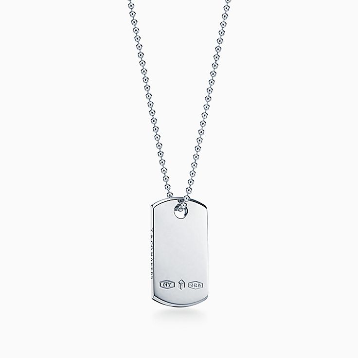 Tiffany 1837(MC):Pendentif en plaque d’identification Makers en argent sterling, 61&nbsp;cm (24&nbsp;po)
