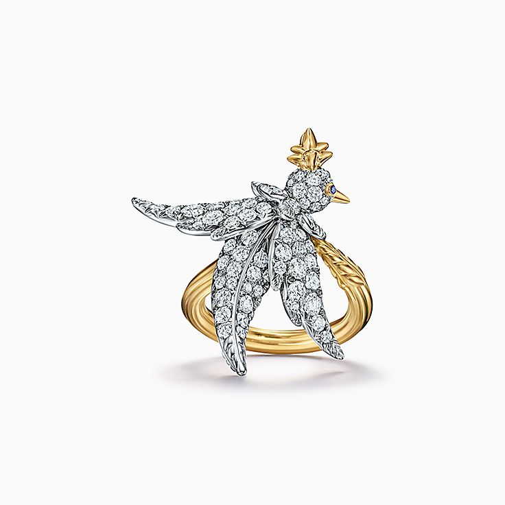 Tiffany 石上鳥系列:戒指