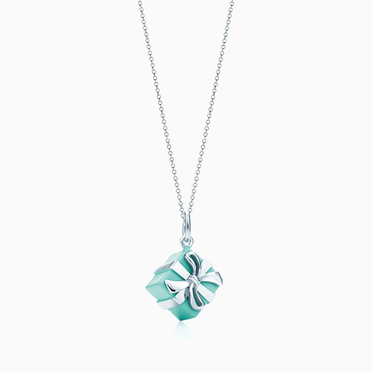 Tiffany Blue Box® charm in sterling silver with Tiffany Blue