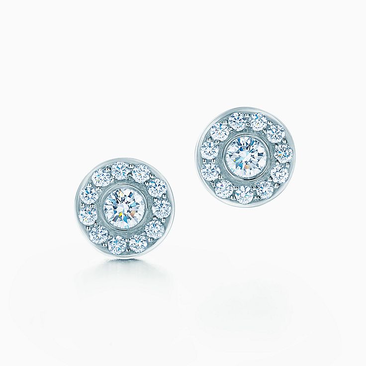 tiffany platinum earrings