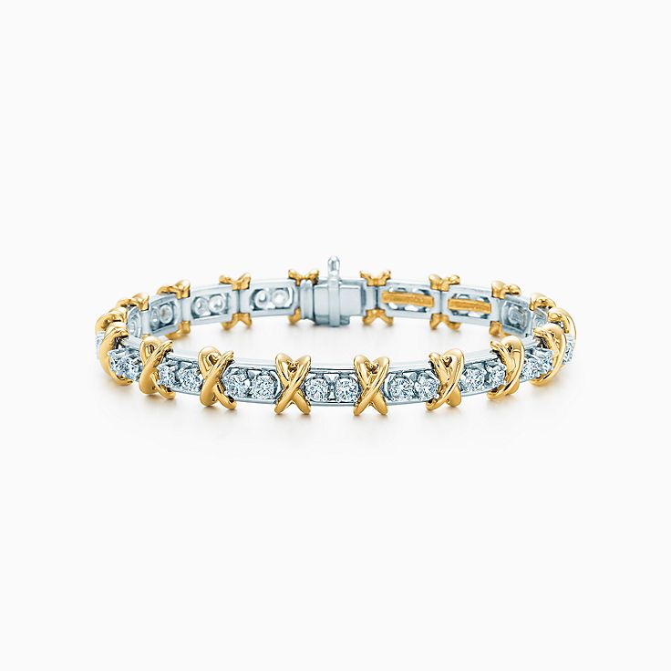 tiffany tennis bracelet gold