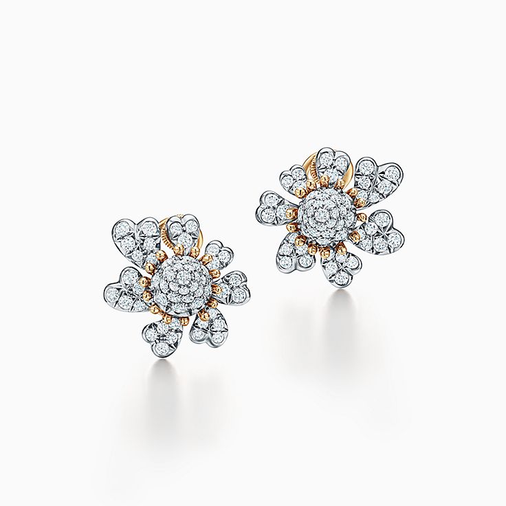 Tiffany & Co. Schlumberger:Cones with Petals Ear Clips