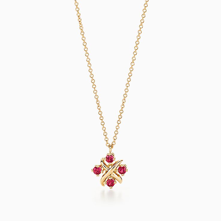 Diamond and ruby deals necklace tiffany