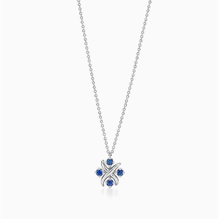 Chave Vine Tiffany Keys Tiffany Victoria™ em platina com diamante, média.