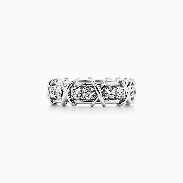 Tiffany Forever Wedding Band Ring in Platinum, 3 mm Wide