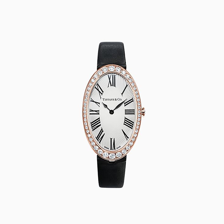 Tiffany Eternity 32 mm Round Watch in Rose Gold with Diamonds