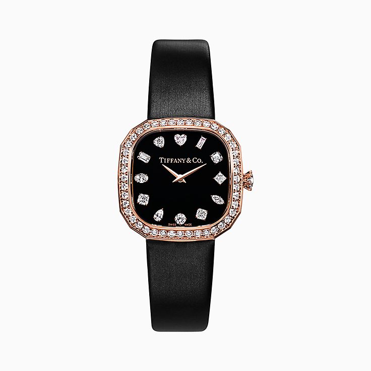 TIFFANY&Co. Tiffany East West Mini 36668694 Stainless Steel x Leather Navy Quartz  Analog Display Women's Dial Watch