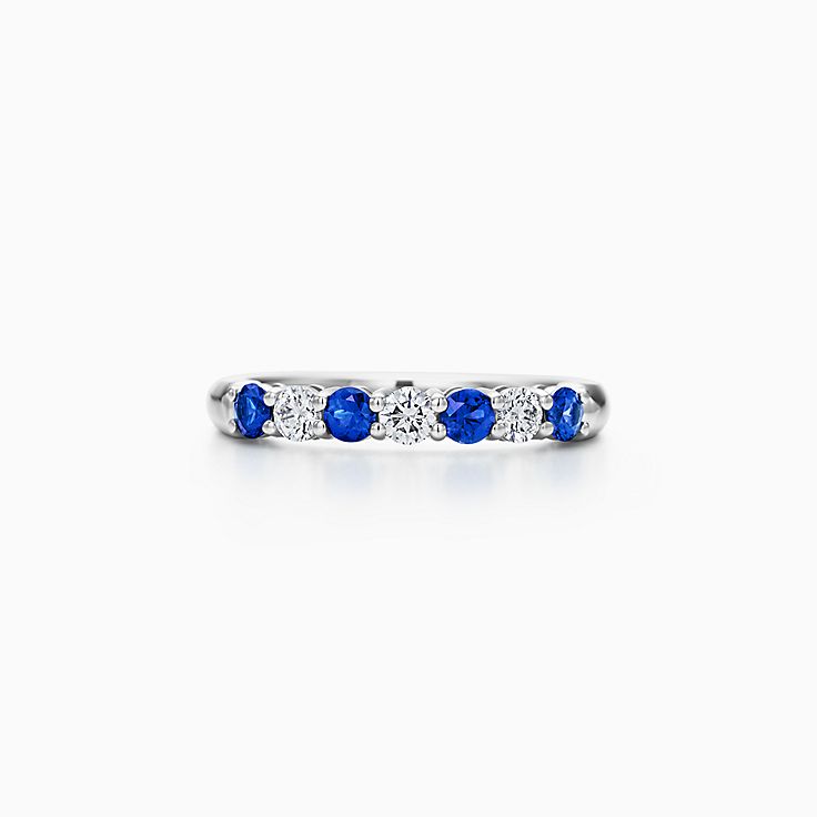 Platinum sapphire wedding on sale band