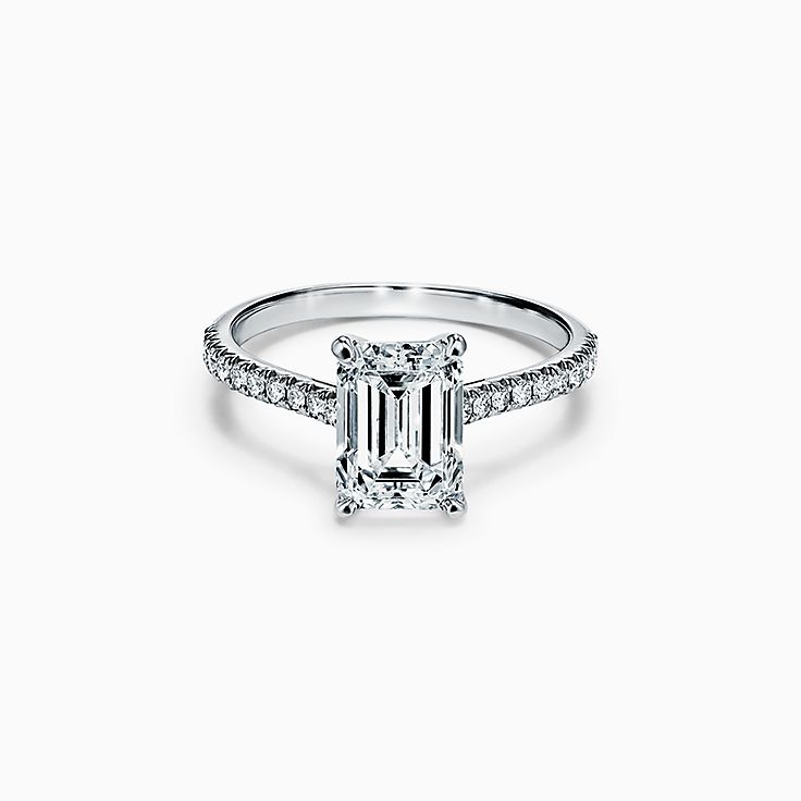 Tiffany Forever:Emerald-cut Engagement Ring