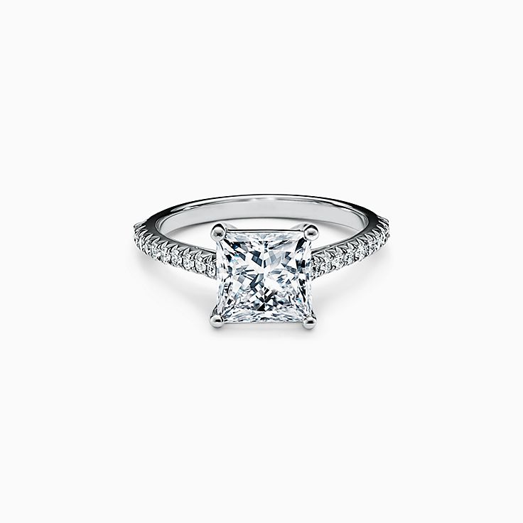 Tiffany Forever:Princess-cut Engagement Ring