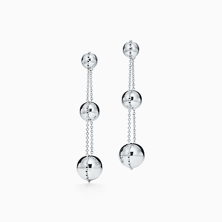 Tiffany HardWear:三層垂墜式球形耳環