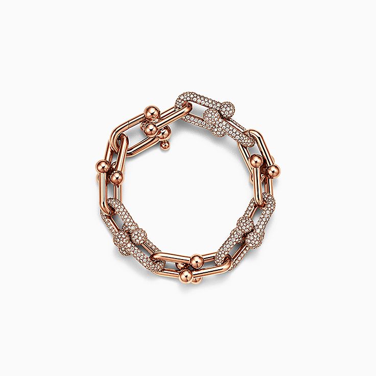 D shaped Supple Bracelet, Rose Gold