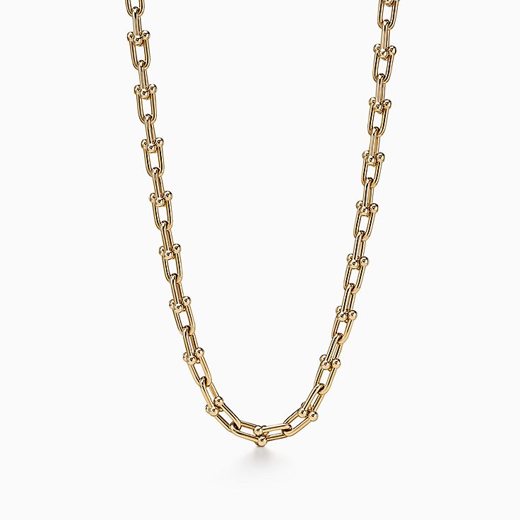 Tiffany T T1 Half Diamond Necklace in Yellow Gold | Tiffany & Co. Malaysia