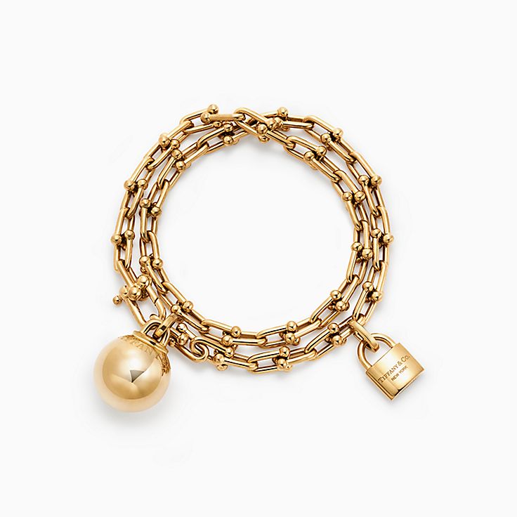 Tiffany gold chain deals bracelet