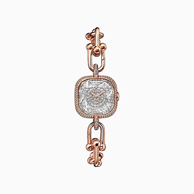 Tiffany gold watch hotsell