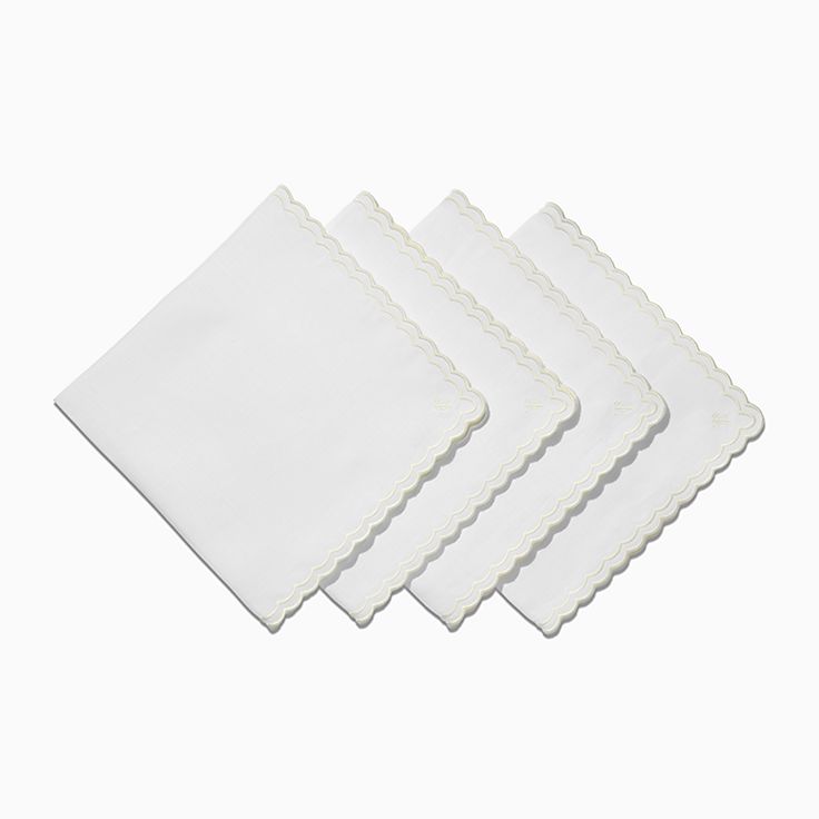 The Company Store Linen 19 in. X 19 in. White Cotton Napkins (Set of 4)  80049D-OS-WHITE - The Home Depot