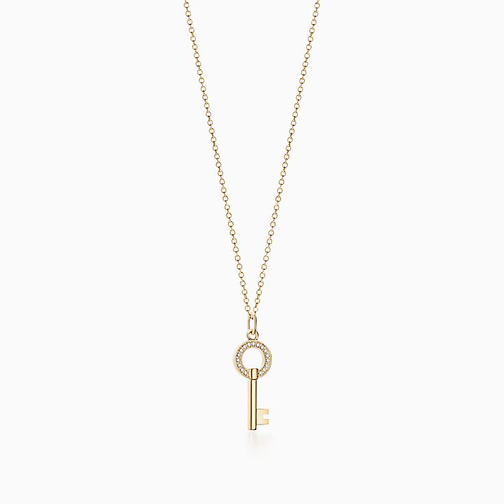 tiffany key gold necklace