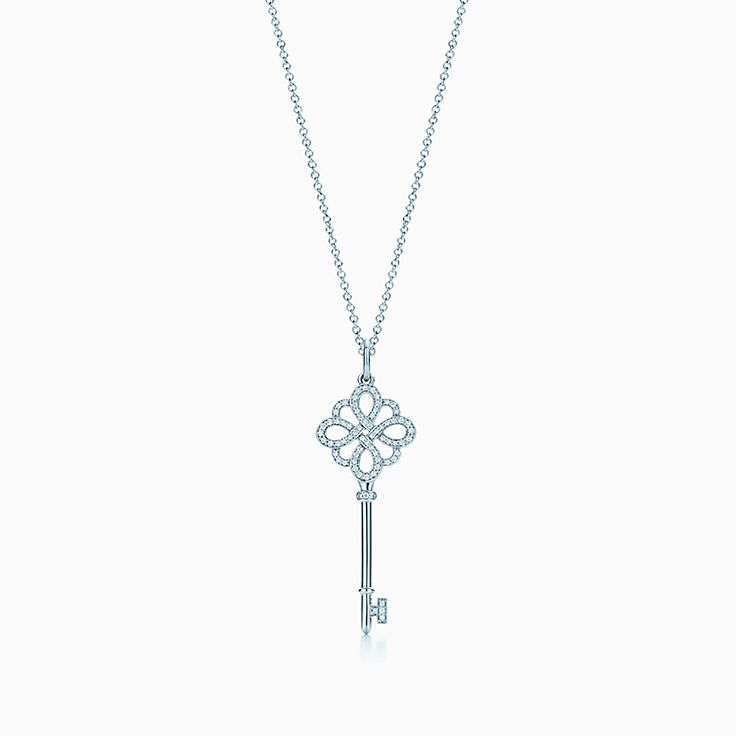 Tiffany and co on sale diamond key necklace