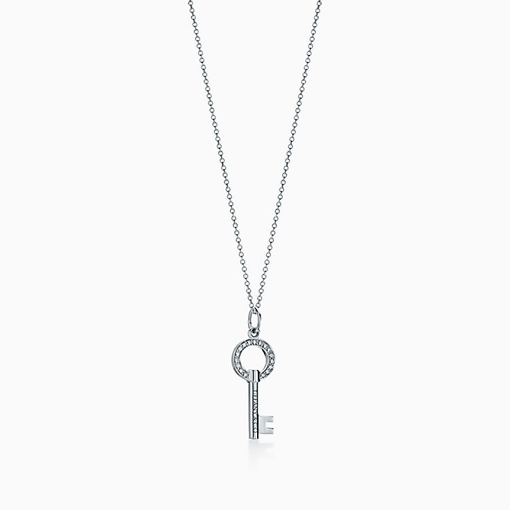 Tiffany key hot sale necklace blue