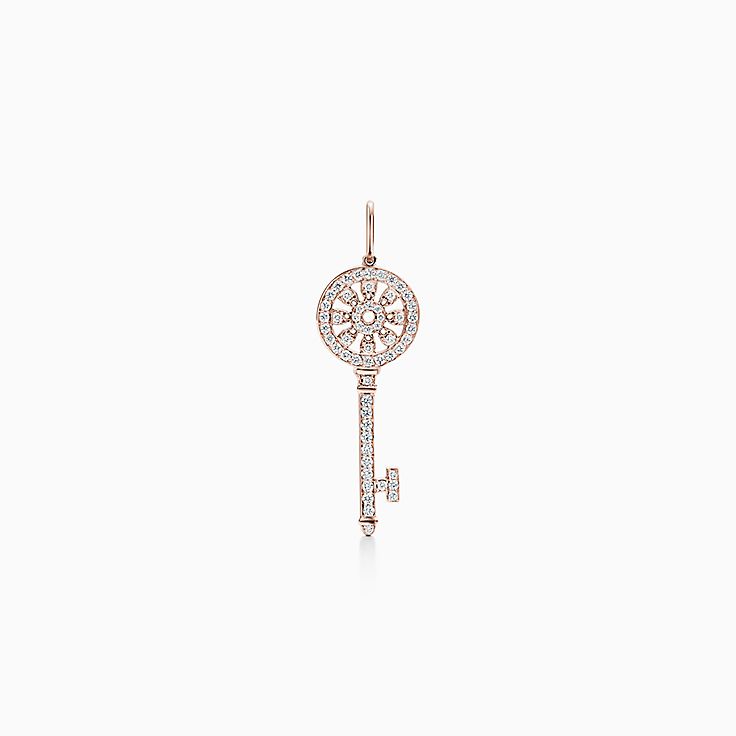 Replica Tiffany Keys Collection Gold/Platinum Full Diamond Open