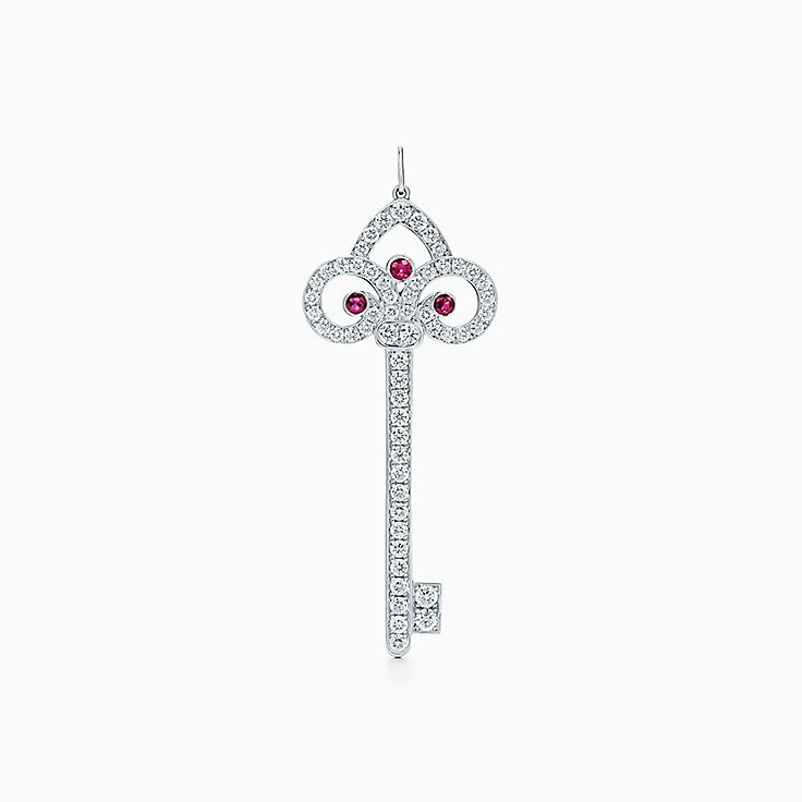 Tiffany Keys:Tiffany Fleur de Lis Key Pendant