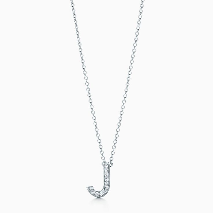 tiffany letter j necklace