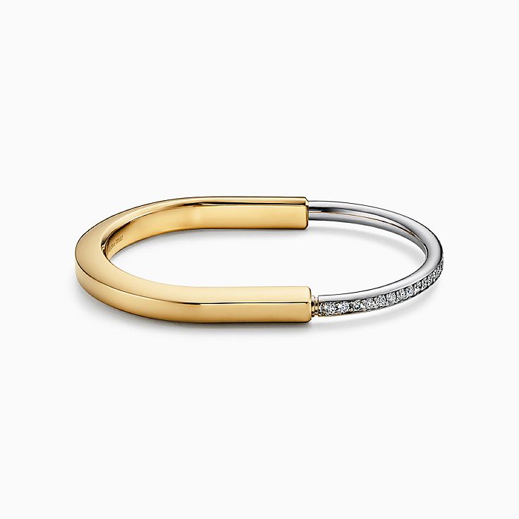 Rare Tiffany & Co Silver 18k Gold Interlocking Circle Bracelet Open Ends w/  box | eBay