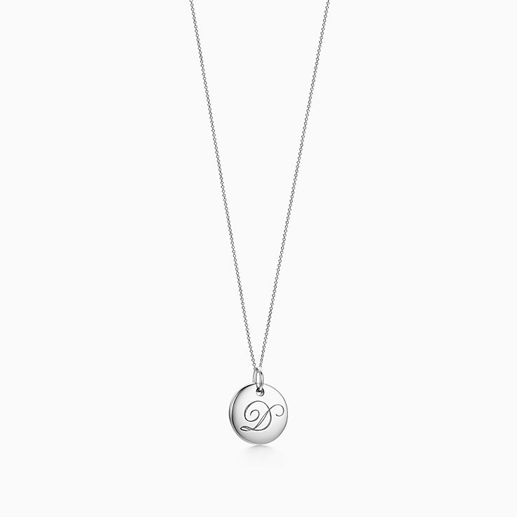 Tiffany Notes Alphabet disc charm pendant