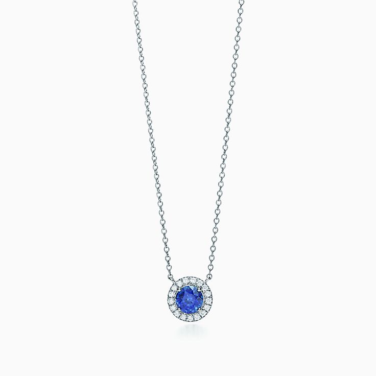 Tiffany Soleste: 藍寶石與 鑽石鍊墜
