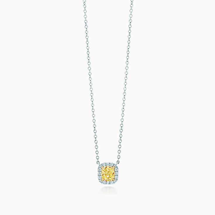 small yellow diamond necklace