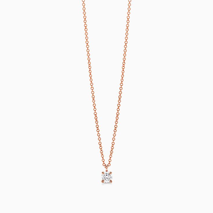 Tiffany Solitaire Diamond Pendant