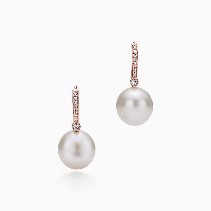Tiffany South Sea Noble:Aretes de perlas