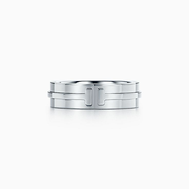 Argollas de matrimonio para hombre en Oro Blanco Tiffany Co