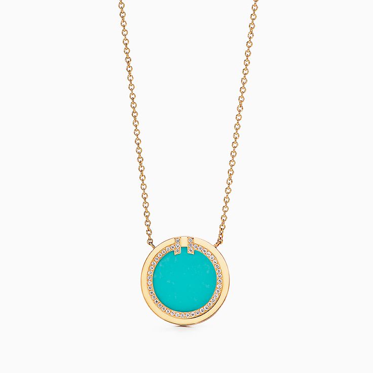 Tiffany T T1 Circle Pendant in Rose Gold, Large | Tiffany & Co.