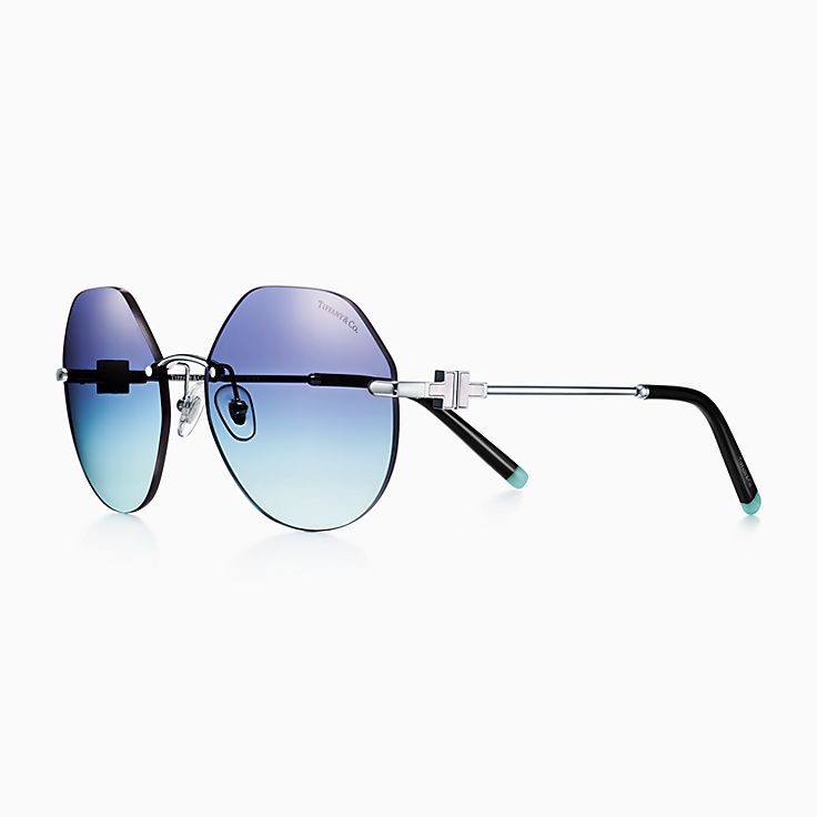 Lunettes De Soleil Créateur WOOW Super Wild 2 - Forme Hexagonale, Bleu Et Violet - Neuf Avec étiquettes