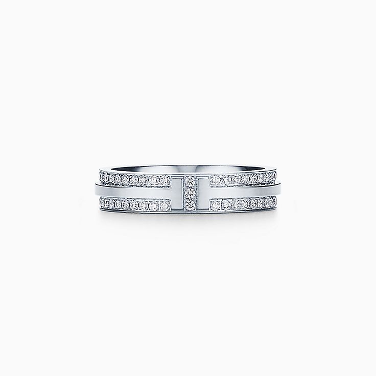 Tiffany T:Narrow Pavé Diamond Ring