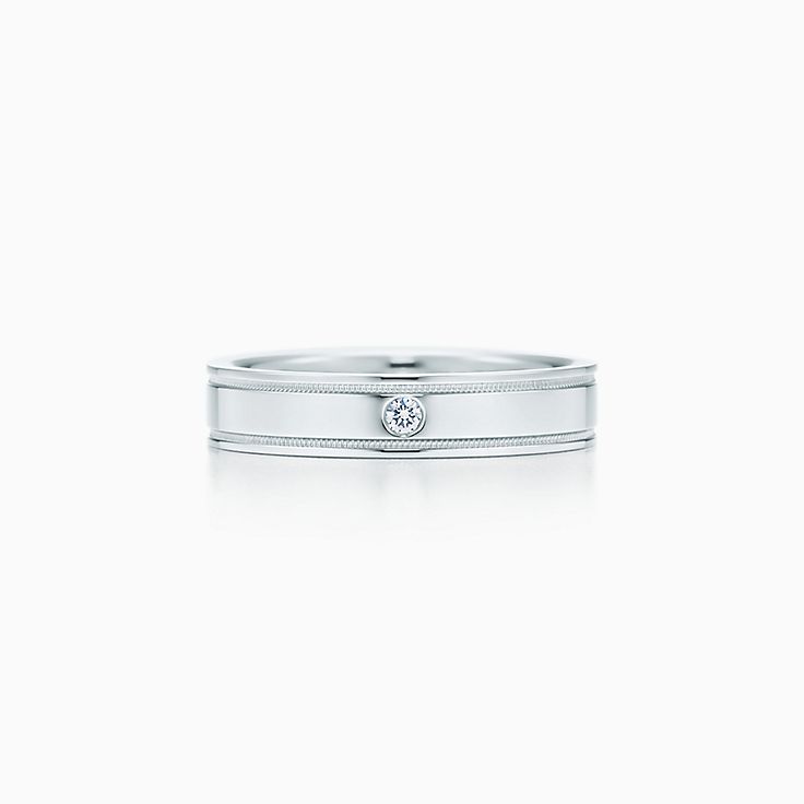 Tiffany & Co. Platinum Milgrain Band Ring - modaselle