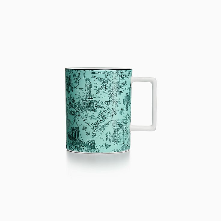 Tiffany&Co. コーヒーカップ2個セット Tiffany Coffee Cups Tiffany Cups Tiffany Large Coffee Cups in Bone China, Set of