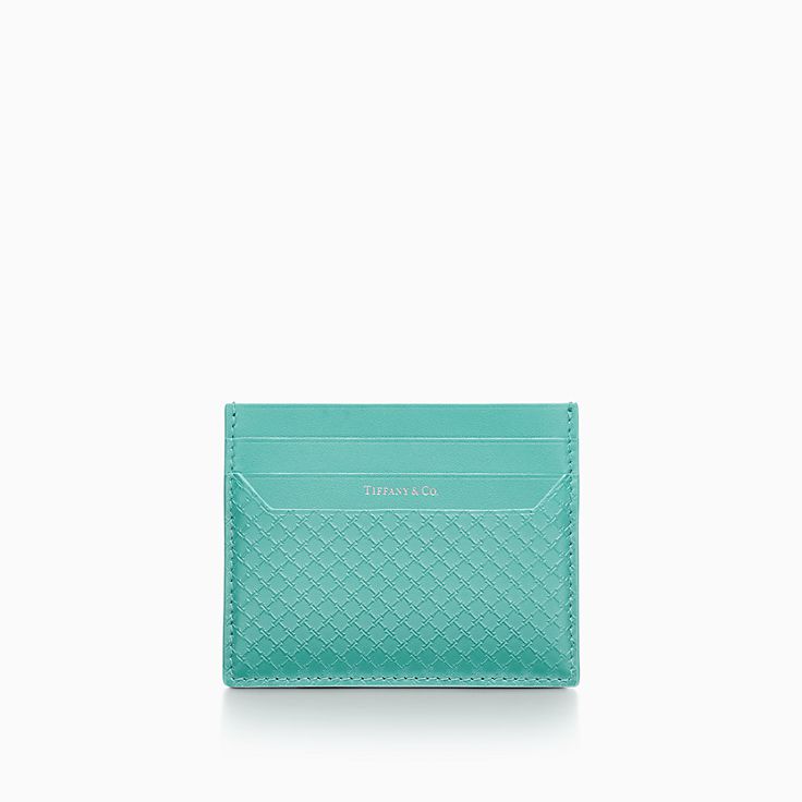 Tiffany T Square Card Case in Tiffany Blue Leather | Tiffany & Co. US
