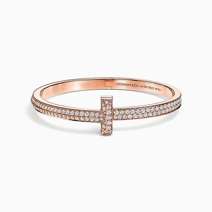 Tiffany T:T1 寬版鑽石鉸鍊手鐲