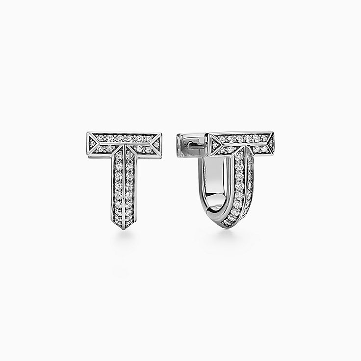 Tiffany T:T1 半密鑲鑽石環形耳環