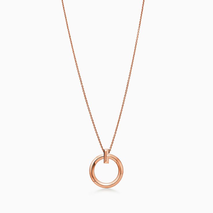 14K Rose Gold Round Diamond Disc Pendant Necklace | Koerbers Fine Jewelry  Inc | New Albany, IN