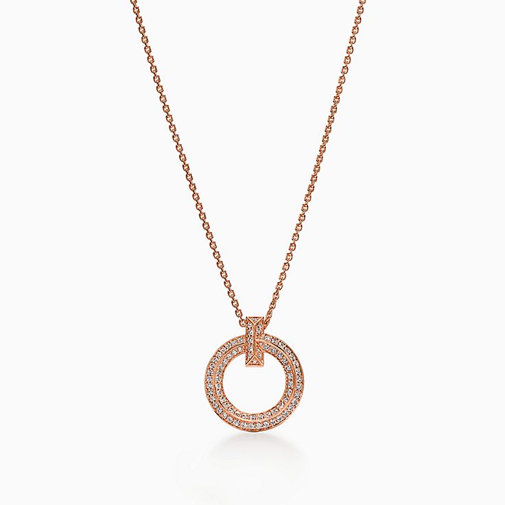 Tiffany and Co. T Smile Pendant Necklace 18K Rose Gold Small at 1stDibs |  tiffany smile necklace, smile necklace tiffany, rose gold tiffany and co  necklace