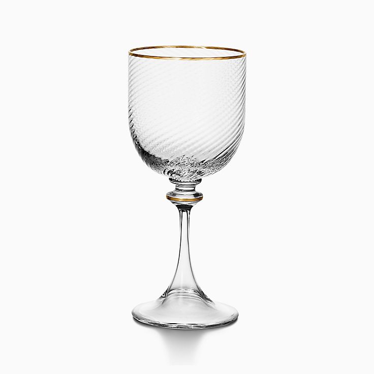 Tiffany Home Essentials Stemless Champagne Flutes in Crystal Glass, Set of Two, Size: 8.4 in.