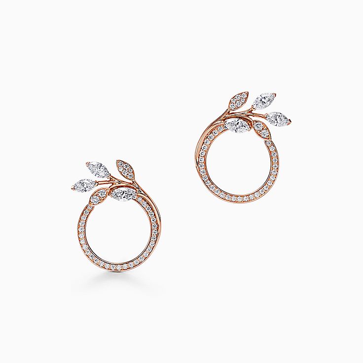 Tiffany Victoria™:鑽石藤蔓圓形耳環